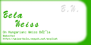 bela weiss business card